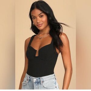 ASTR The Label - black bodysuit - size SMALL